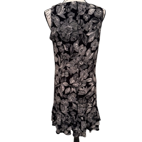 Tommy Hilfiger Floral Black and Off White Sleeveless Dress - Picture 3 of 8